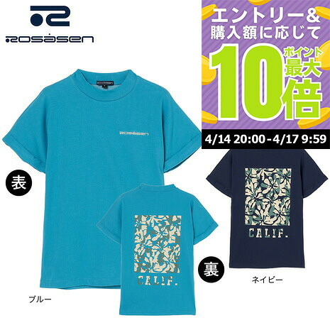 【4/17 09:59まで 全商品最大P10倍 要エントリー】ROSASEN（レディース）ゴルフウェア 吸水速乾 クール天竺半袖モックネックシャツ 045-23445-25SS