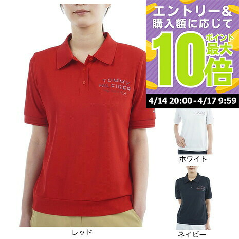 【4/14 20時スタート 全商品最大P10倍 要エントリー】トミーヒルフィガーゴルフ（レディース）ゴルフウェア 吸水速乾 クラシック 半袖ポロシャツ THLA603