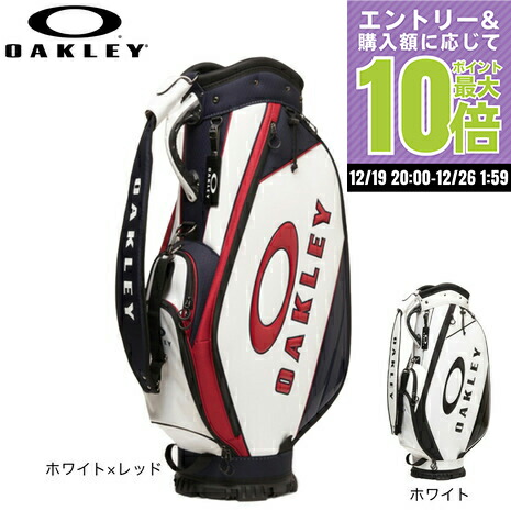 Oakley ゴルフキャディバッグ ホワイト・レッド OAKLEY（オークリー） GOLF BAG 18.0 FOS901967 メンズ ゴルフ