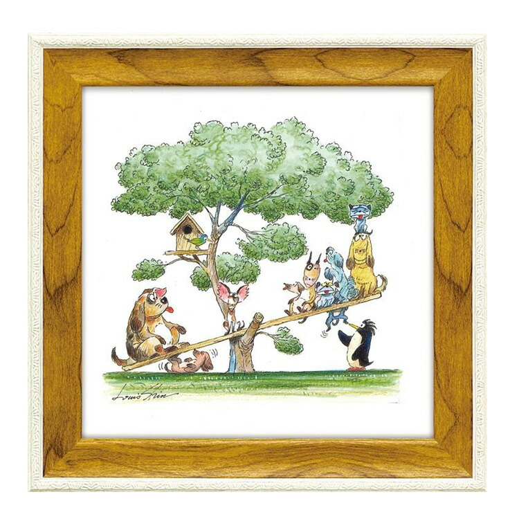 楽天市場】絵画 版画 額縁 おしゃれ 動物 かわいい ルイ・シン「イッツ