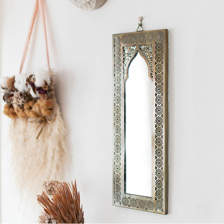 楽天市場】モロッカンミラー 「真鍮 アーチS」 鏡 壁掛け ミラー 卓上