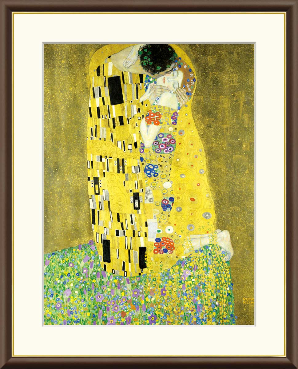 楽天市場】有名 画家 額入りアート クリムト 抱擁 J1074 F6 52cm
