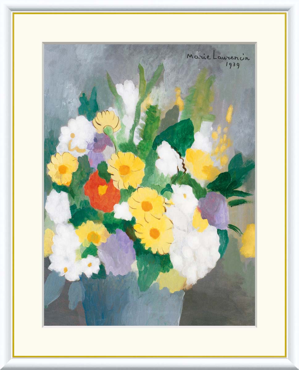 楽天市場】マリー・ローランサン「花」F8号（額外寸61x50cm） 高精彩