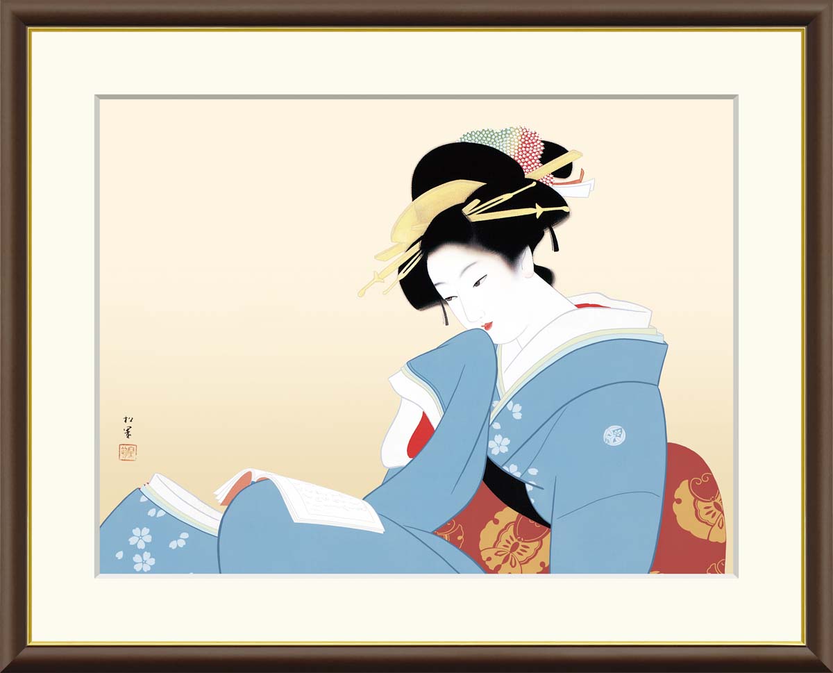 【1/29まで】美品 2734 上村松園 「螢」 工芸印刷 紙本 日本画 掛軸 1/29まで】美品 2734 上村松園 「螢」 工芸印刷 紙本 日本画 掛軸