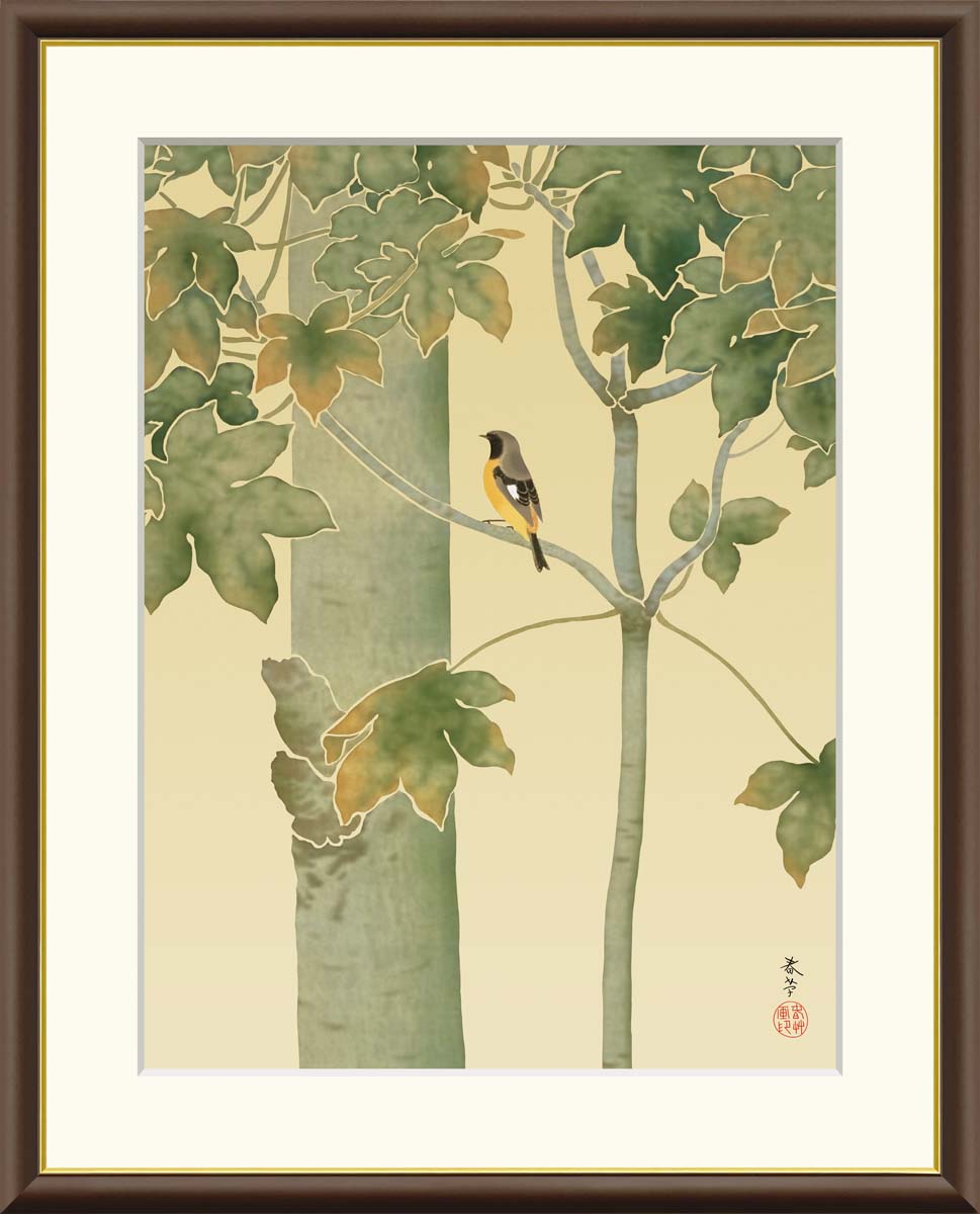 楽天市場】有名 画家 額入りアート 菱田春草 「春色」 J2-116 F8