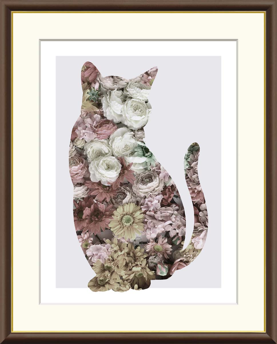 絵画 アート フレーム 山口美咲 Flower 送料無料 J3-L002 F8 F6 F4 名画 複製 額 美術印刷 10年間品質保証 高精細 高品質