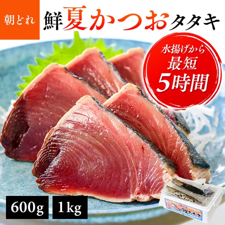 気仙沼発 朝どれ鮮かつおタタキ 600g 夏かつおかつおたたき 生かつお 気仙沼 宮城 産地直送 冷蔵 海鮮ギフト お取り寄せ 贈り物 【TD】 【代引不可】｜想い食堂 店
