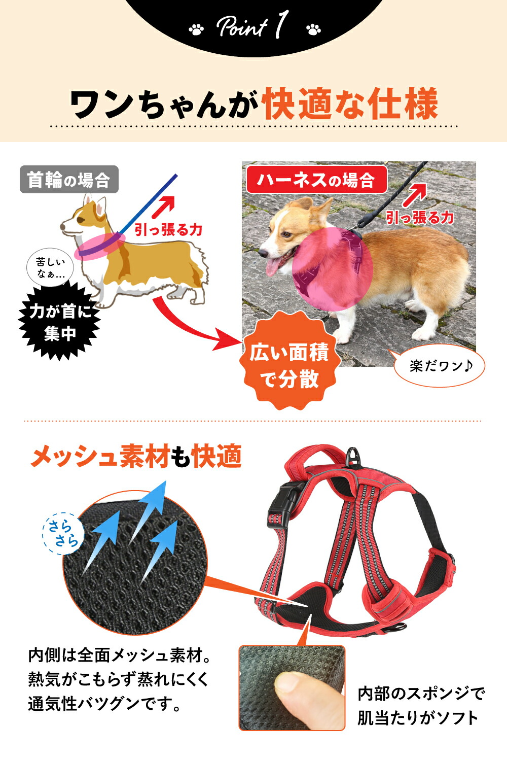 2021 犬 ハーネス 犬用 中型犬 小型犬 胴輪 ソフトパッド かわいい 抜けない 引っ張り防止胴輪 優しい 負担が少ない首輪 簡単装着 通気性高  夜間反射安心散歩 咳き込み防止 歩行補助 しつけ 快適 スポーツハーネス 大型犬 www.aedtasarim.com.tr