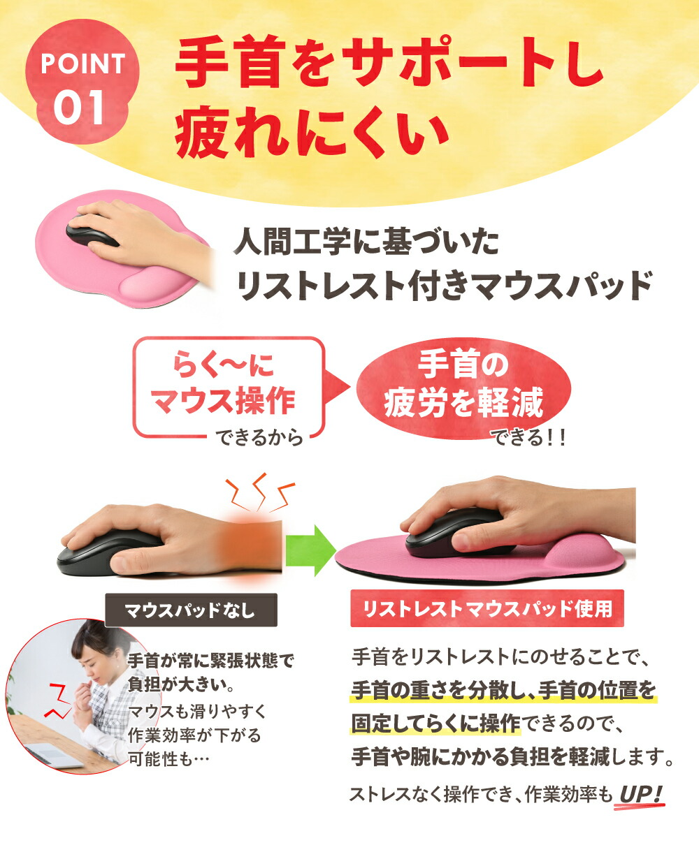 1位 90日保証 手首サポート リストレスト リストレスト付マウスパッド マウスパッド 手首 リストレスト一体型 1位 90日保証 手首サポート リストレスト リストレスト付マウスパッド マウスパッド 手首 リストレスト一体型