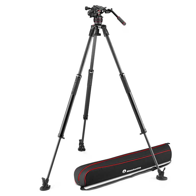 《新品》【送料無料、在庫あり！】Manfrotto MVK608SNGFC ナイトロテック608ビデオ雲台+635FASTカーボン三脚｜Videkin
