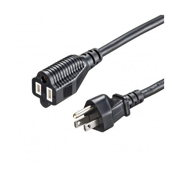 （まとめ） サンワサプライワット数押しひろげる吊りひも 3P 黒いこと 2m TAP-EX353-2BK 1本 【×3仕掛ける】