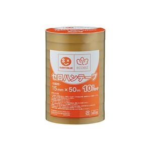 （まとめ）ジョインテックス セロハンテープ15mm×50m10巻 B641J 【×3セット】