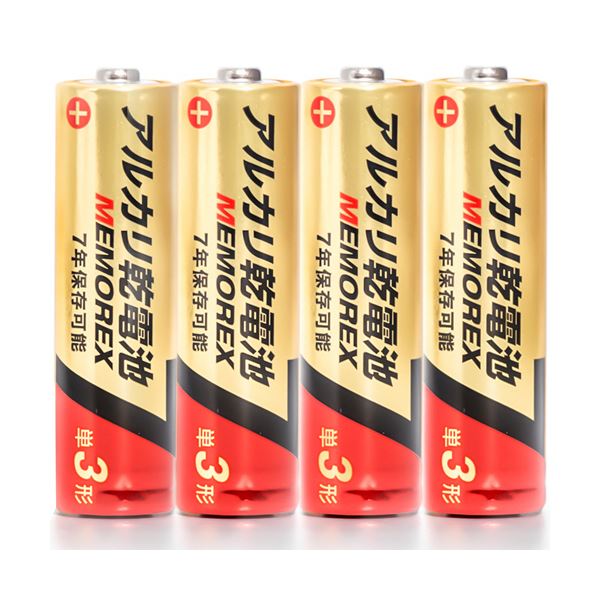(まとめ)メモレックス・テレックス アルカリ乾電池単3形 LR6/1.5V 40S7 1セット(400本:40本×10パック)【×3セット】