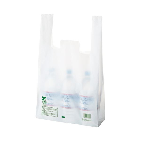 （まとめ） TANOSEEバイオマス配合レジ袋（乳白） 45号 1パック（100枚） 【×10セット】 5,979円