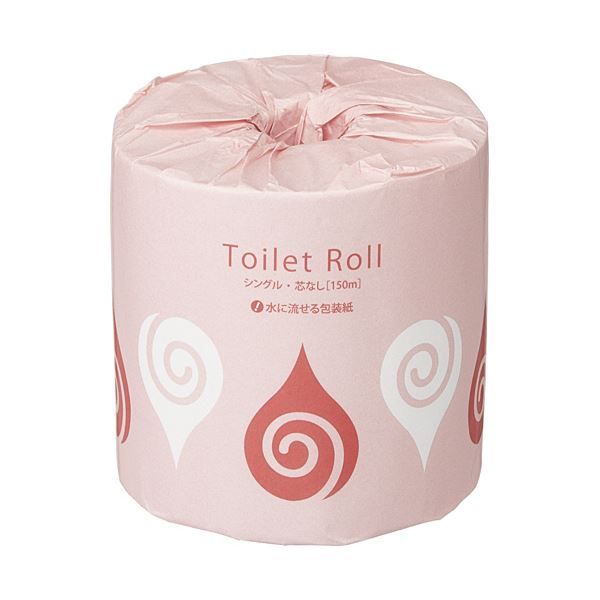 TANOSEEトイレットペーパー 個包装 シングル 芯なし 150m 1ケース（48ロール） 5,957円