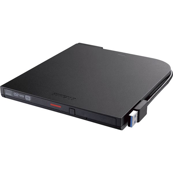 お買い得品 書込みソフト添付 ポータブルDVDドライブ バッファロー Gen1 送料込 DVSM-PTS8U3-BKB USB3.2 再生  録画・録音用メディア