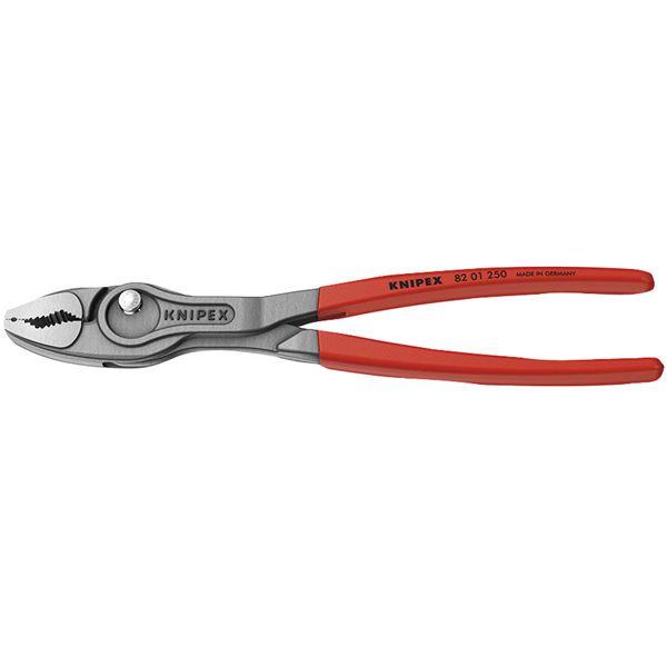 KNIPEX クニペックス TwinGripツイングリップ スリップジョイントプライヤー 250mm プラスティックコーティングハンドル パッケージ入 8201-250SB