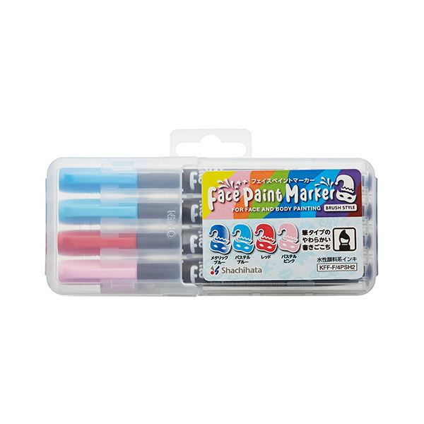 (まとめ）シヤチハタ フェイスペイントマーカー4色セット2 KFF-F/4PSH2 1パック【×30セット】