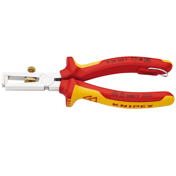 KNIPEX クニペックス 1000V絶縁エンドワイヤーストリッパー 落下防止 全長160mm 1106-160T｜生活雑貨のお店！Vie-UP