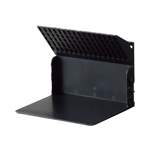（まとめ） リヒトラブ1冊でも倒れないブックスタンド Medium ブラック A-3579-24 1個 【×5セット】