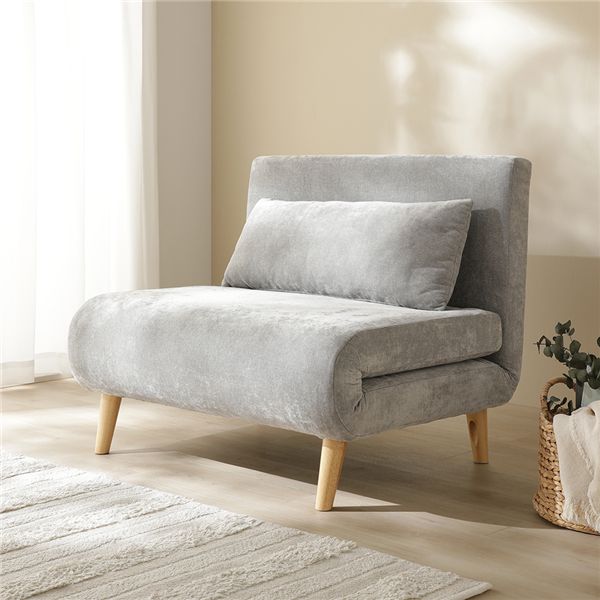 3WAYソファベッド 幅97cm 1人掛け グレー 縦型 ソファベッド 組立品｜生活雑貨のお店！Vie-UP
