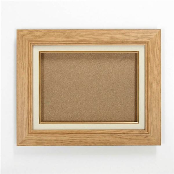 油彩額・帆布額・日本画・赤銅色油彩額 木製油縁額 F20（727×606粍） 板目