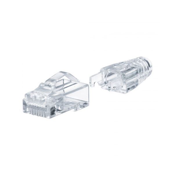 サンワサプライ RJ-45繋ぎ 科目6A 突きとおる型 への字ラッチ ブーツ付き添い人100個入り口・入口 ADT-6ARJKNH-100
