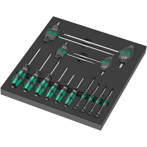 WERA ヴェラ 14本組 Kraftform Plus・T型ハンドル トルクスドライバーセット フォームインサート付 150103