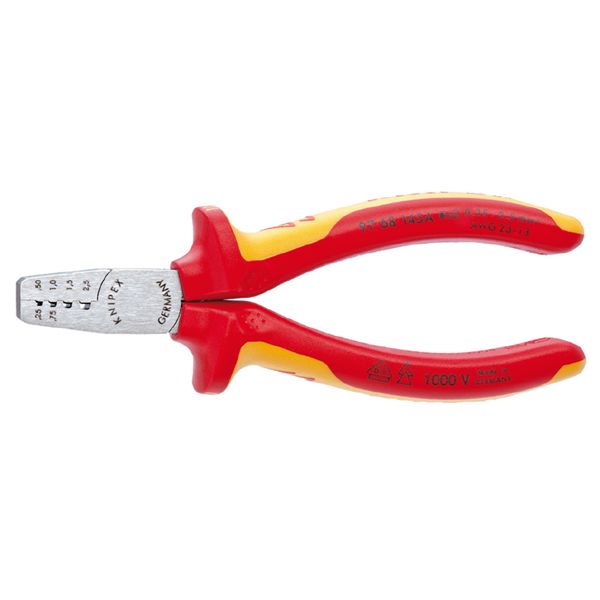 KNIPEX クニペックス 1000V縁切り挙げ句の果て捩り用圧着プライヤー 全長145粍 9768-145A
