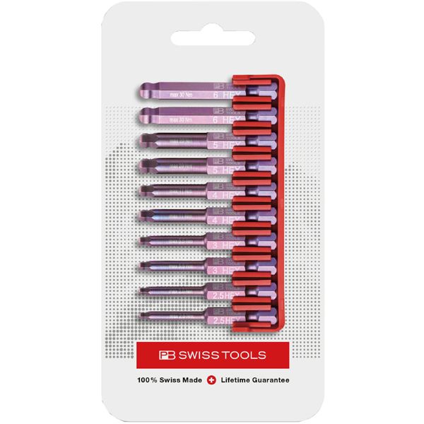 PB SWISS TOOLS ピービースイスツールズ 10本組 段付きボールポイントビットセット ビットホルダー付 パッケージ仕様 E6.715CN|生活雑貨のお店!Vie-UP