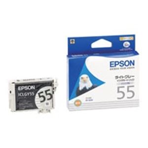(業務用5セット) EPSON エプソン インクカートリッジ 純正 【ICLGY55】 ライトグレー