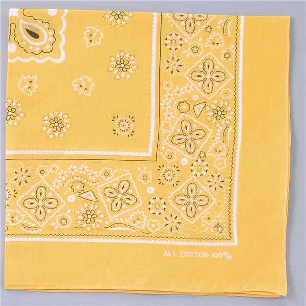 (まとめ)アーテック バンダナ 約550×550mm ポリエステル100％ イエロー(黄) 【×30セット】