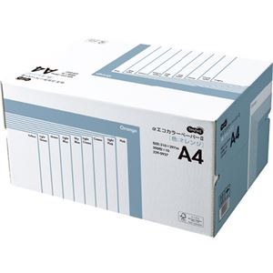 (まとめ) TANOSEE αエコカラーペーパーII A4 オレンジ 業務用パック 1箱(5000枚:500枚×10冊) 【×10セット】