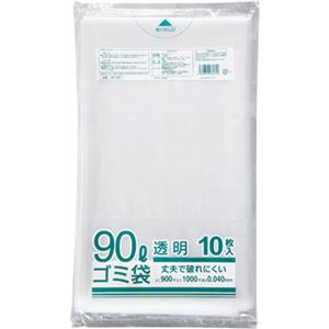 (まとめ) 手工芸品マン 御役目用澄み切った メタロセン練り合わせる朦々たるゴミ袋 90L HK-089 1風呂敷き包み(10枚) 【×15仕掛ける】