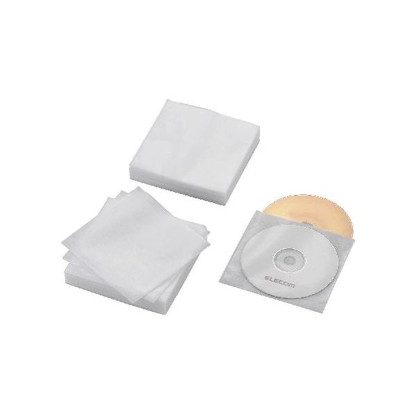 (まとめ)エレコム Blu-ray・CD・DVD対応不織布ケース スタンダード CCD-NWB120WH【&times;10セット】｜生活雑貨のお店！Vie-UP