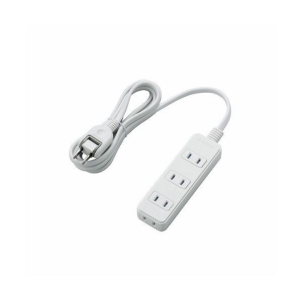 (まとめ)エレコム ほこりシャッター付き電源タップ T-ST02-22420WH【&times;5セット】｜生活雑貨のお店！Vie-UP