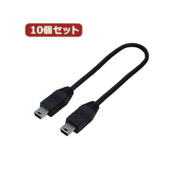 変換名人 10個セット USBケーブル20 mini(オス)to mini(オス) USBM5A/A20FX10