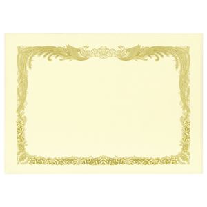 (まとめ) TANOSEE 賞状用紙 クリーム A4 タテ書用 1冊(10枚) 【×10セット】