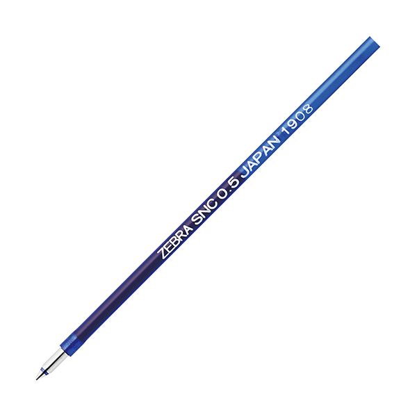 （まとめ）ゼブラ エマルジョンボールペン 替芯 SNC-0.5芯 青 RSNC5-BL 1仕掛ける（10本） 【×10仕掛ける】