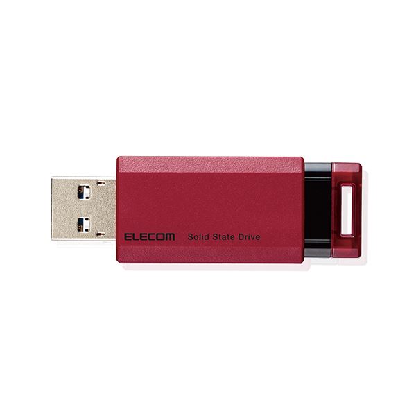 エレコム SSD 外付け ポータブル 500GB 小型 ノック式 USB3.2 Gen1 対応 レッド PS4 PS4Pro PS5  ESD-EPK0500GRD 送料無料 【日本未発売】