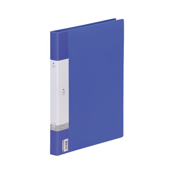 （まとめ）リヒトラブ お願いごと名刺帳(衣嚢取り替えっこ手合い) A4タテ 30穴 300歌留多 ヨコ入れ 青 G8801-8 1冊 【×5仕掛ける】