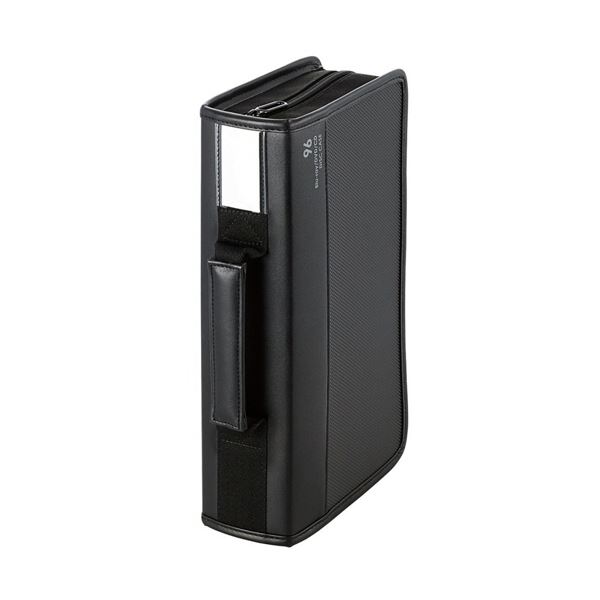 （まとめ）エレコム Blu-ray/DVD/CD対応 ファスナーケース 96枚収納 ブラック CCD-SSB96BK 1個 【×5セット】