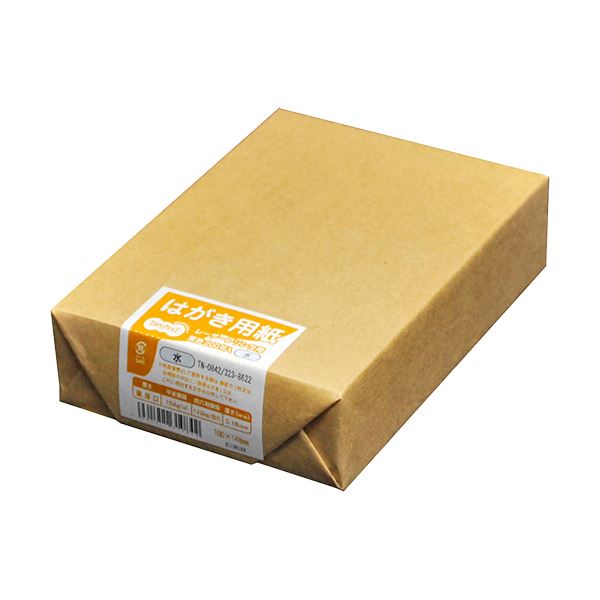 (まとめ) TANOSEE レーザープリンター用 はがきサイズ用紙 水 1冊（200枚） 【×30セット】