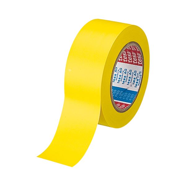 (まとめ) テサテープ ラインテープ 50mm×33m 黄 4169PV8キ 1巻 【×10セット】