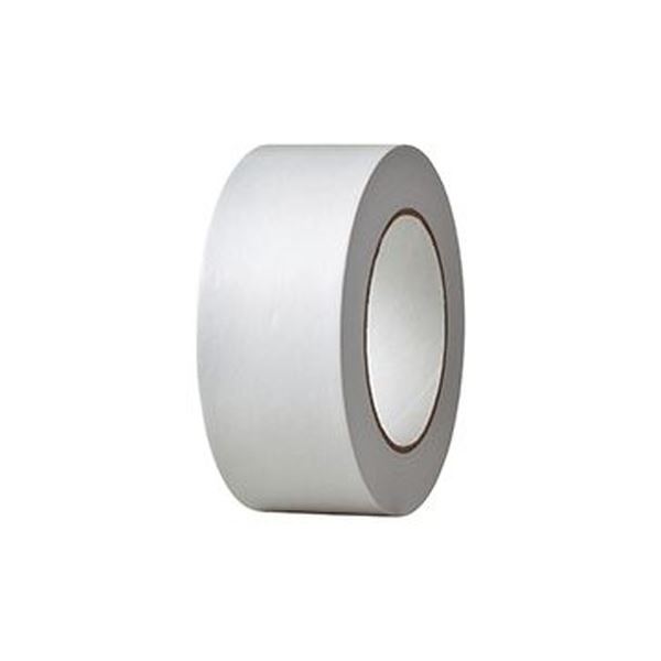 (まとめ) TANOSEE クラフトテープ 重ね貼可能 50mm×50m 白 1巻 【×30セット】