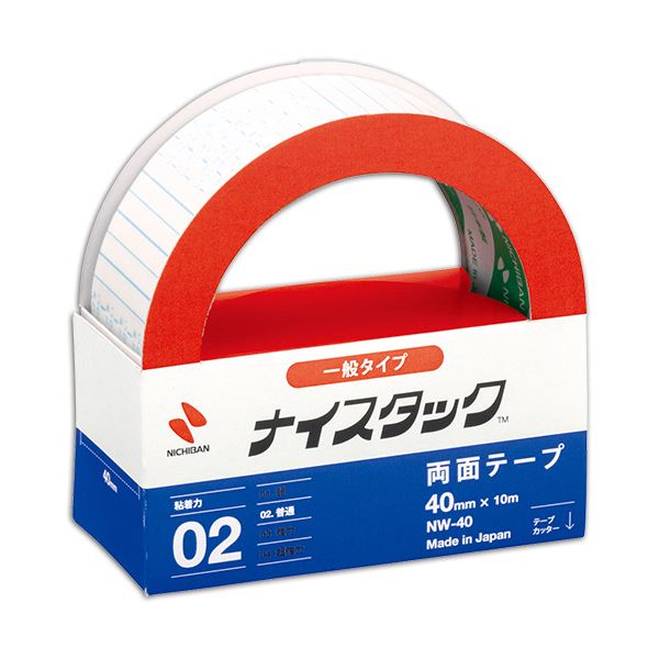 (まとめ) ニチバン ナイスタック 再生紙両面テープ 大巻 40mm×10m NW-40 1巻 【×30セット】
