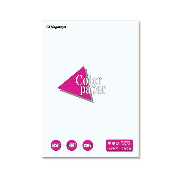 (まとめ) 長門屋バス発着場 Color Paper A4 中厚口 白 ナ-3201 1冊（100枚）  【×30仕掛ける】