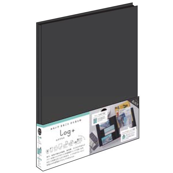 (まとめ) ポケットアルバム ログプラス ブラック A-LPA4H-D【×2セット】