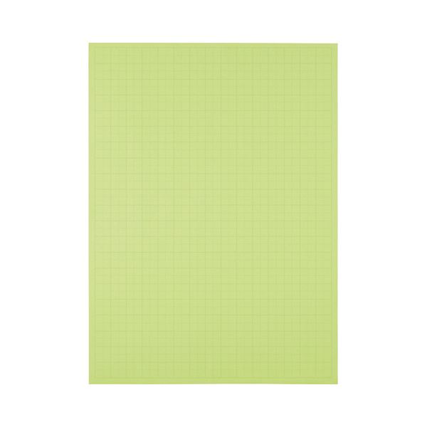 (まとめ) TANOSEE 模造紙（プルタイプ） 本体 788×1085mm 50mm方眼 ウグイス 1ケース（20枚） 【×10セット】
