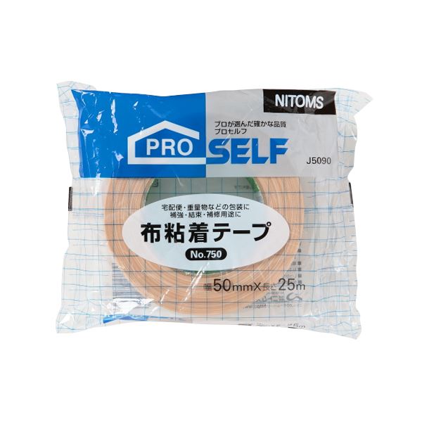 ニトムズ 布粘着テープ No.750POS 50mm×25m J5090 1セット（30巻）